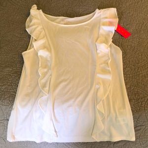 Lilly Pulitzer White ruffle top
